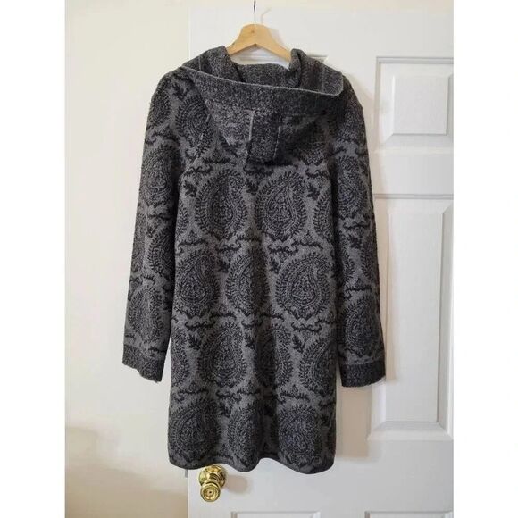 Peruvian Collection Grey Alpaca Wool Cardigan M - Picture 8 of 10